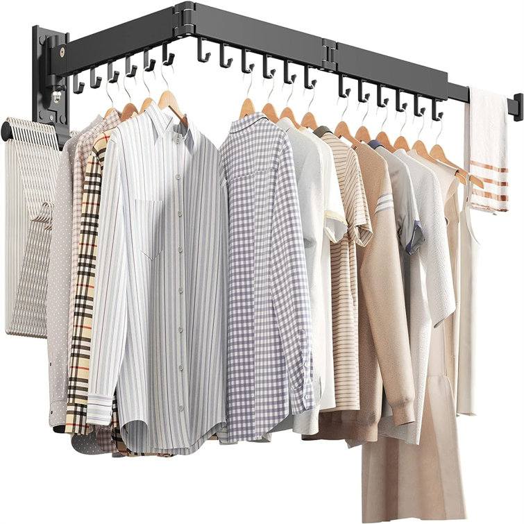 Yitahome metal foldable wall mounted drying rack wayfair